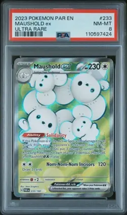 MAUSHOLD EX #233 PSA 8 • 2023 Pokemon Paradox Rift - Image 1