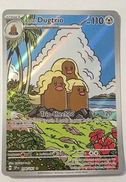 Alolan Dugtrio 208/191-Pokemon TCG-Illustration Rare SV08: Surging Sparks- NM - Image 1