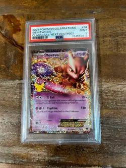POKEMON 2021 Celebrations Next Destinies MEWTWO EX #54 PSA 9 MINT RARE - Image 1