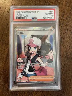 2025 POKEMON WHT EN-WHITE FLARE #164 HILDA ULTRA RARE PSA 10 - Image 1