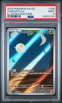2023 POKEMON SVI EN-SCARLET & VIOLET ILLUSTRATION RARE #199 TAROUNTULA PSA 9 - Image 1