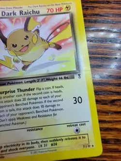 1x Dark Raichu - 7/110 - Non-Holo Deck Exclusive Legendary Collection PL Pokemon - Image 2