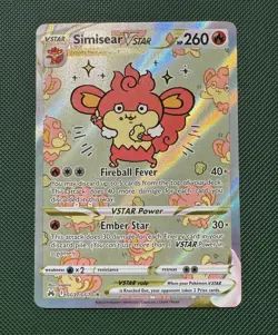 Simisear VSTAR GG37/GG70 Crown Zenith: Galarian Gallery Ultra Rare Pokemon TCG - Image 1