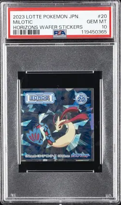 2023 LOTTE POKEMON JPN HORIZONS WAFER STICKERS #20 MILOTIC PSA 10 - Image 1
