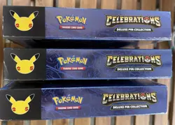 3 Pokemon TCG: Celebrations Deluxe Pin Collection - Zacian LV.X - Factory Sealed - Image 4