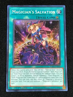 YUGIOH MAGICAN’S SALVATION RA01-EN068 1ST SECRET (NM) - Image 1