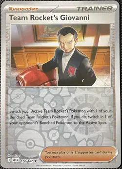 Team Rocket's Giovanni 174/182 Sv10: Destined Rivals Reverse Holo - Pokemon Card - Image 1