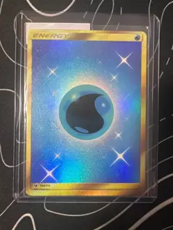 Water Energy - 124/111 - Pokemon Crimson Invasion Sun & Moon Secret Rare Card - Image 1