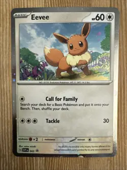 Eevee - SVP043 - Pokemon Scarlet & Violet Promo Ultra Rare Holo Card VLP - Image 1