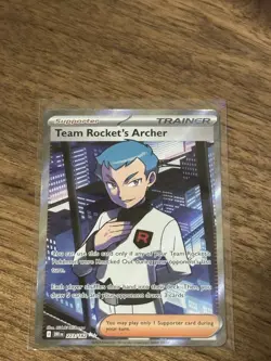 Team Rocket's Archer 223/182 Destined Rivals Full Art Trainer Pokemon Card - Image 1