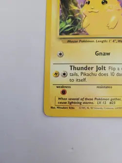 1999 Pokemon TCG Base Set Pikachu Card 58/102 Vintage - Image 4