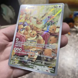 Eevee 188/167 SV Twilight Masquerade Illustration Rare IR Holo Pokemon Card NM - Image 4