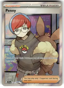 Pokemon TCG Penny Scarlet & Violet Holo Ultra Rare Card 239/198 NM/M Condition - Image 1