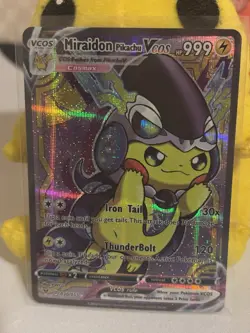 Pikachu Cosplay Miraidon Pokemon Custom ACG Card Holo Foil Anime Hero Cute Cos - Image 1