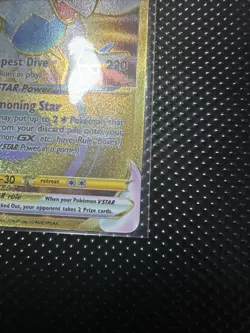Pokemon TCG SWSH Silver Tempest Lugia VSTAR Card 211/195 Gold Secret Rare - Image 3