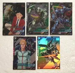 Lot of 5 Japanese Mobile Suit Gundam Arsenal Base Master Rare Card set - Image 1