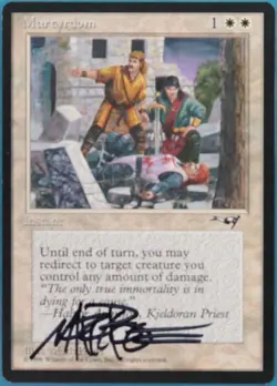 Martyrdom (B) Alliances NM White Common SIGNED MAGIC CARD (ID# 419180) ABUGames - Image 1