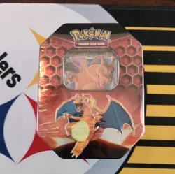 Pokemon TCG Hidden Fates Charizard GX Tin Trading Card Game Set New Sealed Unit! - Image 1