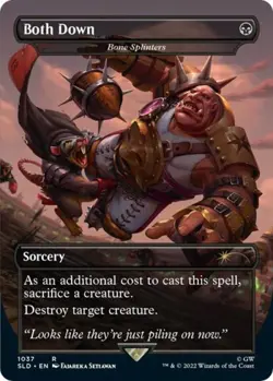 Both Down - Bone Splinters (Borderless) -Foil Near Mint MTG Secret Lair - Image 1