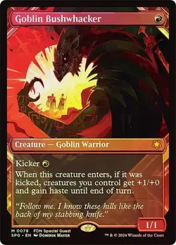 Goblin Bushwhacker - FOIL Special Guests - MtG Foundations - NM - Image 1