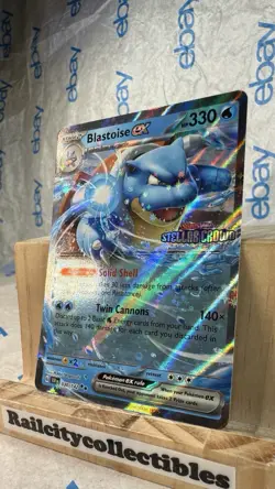 Blastoise ex (Double Rare) 030/142 Pokemon Scarlet Violet Stellar Crown ⭐•⭐ - Image 3