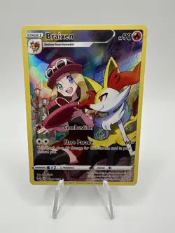 Braixen TG01/TG30 Silver Tempest Trainer Gallery Pokemon TCG Full Art LP - Image 1