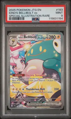 2025 POKEMON JTG EN-JOURNEY TOGETHER #183 IONO'S BELLIBOLT EX PSA 9 - Image 1