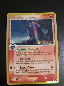 Heracross 3/101 Dragon Frontiers Delta Species Reverse Holo Pokemon NM - Image 1