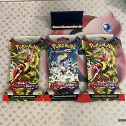 Pokemon TCG Scarlet and Violet Base Sleeved Booster Pack - Lot of 3 - Image 1