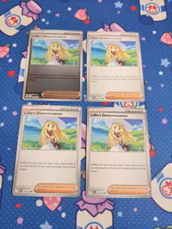 Lillie's Determination 119/132 Playset Lot of 4 - Pokemon TCG Mega Evolution NM - Image 1
