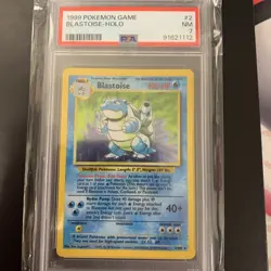 1999 POKEMON BASE SET UNLIMITED #2 BLASTOISE-HOLO PSA 7 - Image 1