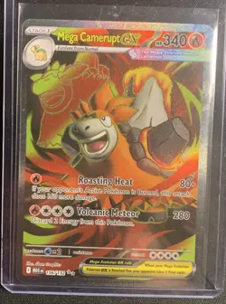 Mega Camerupt ex 156/132 Full Art Mega Evolutions Pokemon 2025 Near Mint - Image 1