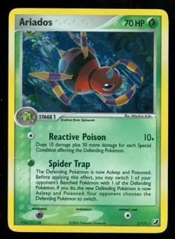 Pokemon ARIADOS 2/115 Unseen Forces - RARE HOLO - Lightly Played - Minor Creases - Image 1