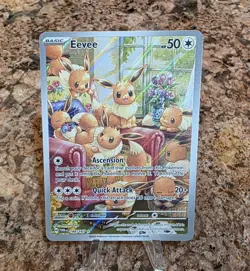 2024 Pokemon Eevee 188/167 SV Twilight Masquerade Illustration Rare Holo - Image 1