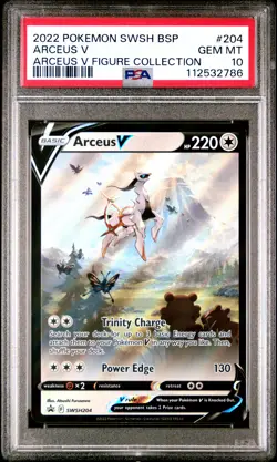 2022 POKEMON SWSH BLACK STAR PROMO ARCEUS V FIGURE COLL #204 ARCEUS V PSA 10 - Image 1