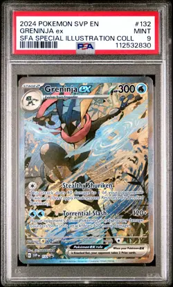 2024 POKEMON SVP EN-SV BLACK STAR PROMO #132 GRENINJA EX PSA 9 - Image 1