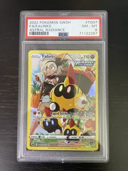 2022 Pokemon Falinks TG07/TG30 Full Art Astral Radiance PSA 8 - Image 1