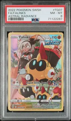 2022 Pokemon Falinks TG07/TG30 Full Art Astral Radiance PSA 8 - Image 3