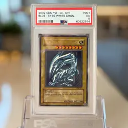2002 Yugioh Blue Eyes White Dragon SDK-001 PSA 5 Ultra Rare #001 - Image 1