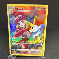 Braixen TG01/TG30 - Pokemon TCG Silver Tempest Trainer Gallery Holo Card NM - Image 2