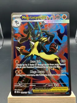 Mega Lucario EX 160/132 Full Art Ultra Mega Evolutions Pokemon Card - Image 1