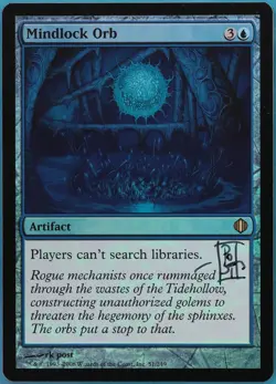 Mindlock Orb FOIL Shards of Alara NM Artifact Rare SIGNED CARD (409238) ABUGames - Image 1