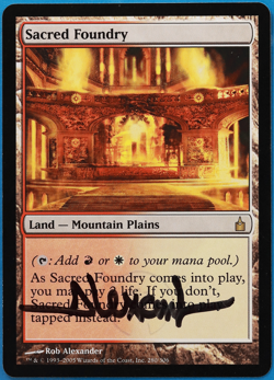 Sacred Foundry Ravnica: City of Guilds NM Rare SIGNED CARD (504909) ABUGames - Image 1