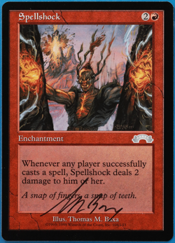 Spellshock Exodus NM Red Uncommon SIGNED MAGIC MTG CARD (ID# 504923) ABUGames - Image 1