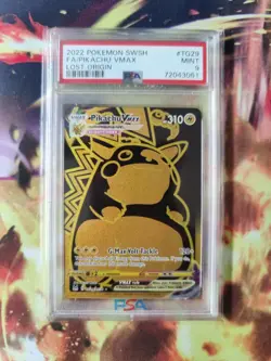 2022 Pikachu Vmax Gem Mint PSA 9 Lost Origin Pokemon Card #TG29 - Image 1