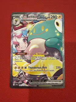 Iono's Bellibolt EX Sir 183/159 SV09 Holo Pokemon TCG Card Journey Together - Image 1