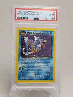 2000 Pokemon Team Rocket Set Dark Gyarados Holo #8 EX-MT 6 PSA Graded Card - Image 1