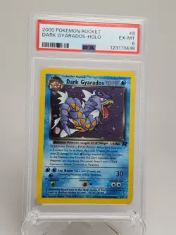 2000 Pokemon Team Rocket Set Dark Gyarados Holo #8 EX-MT 6 PSA Graded Card - Image 2
