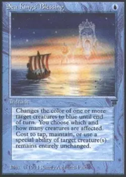 1 x Sea Kings' Blessing - Legends - NM-Mint - MTG - Image 1