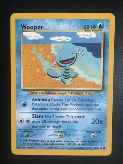 Pokemon TCG Wooper Neo Genesis 82/111 Regular Unlimited Common - Image 1
